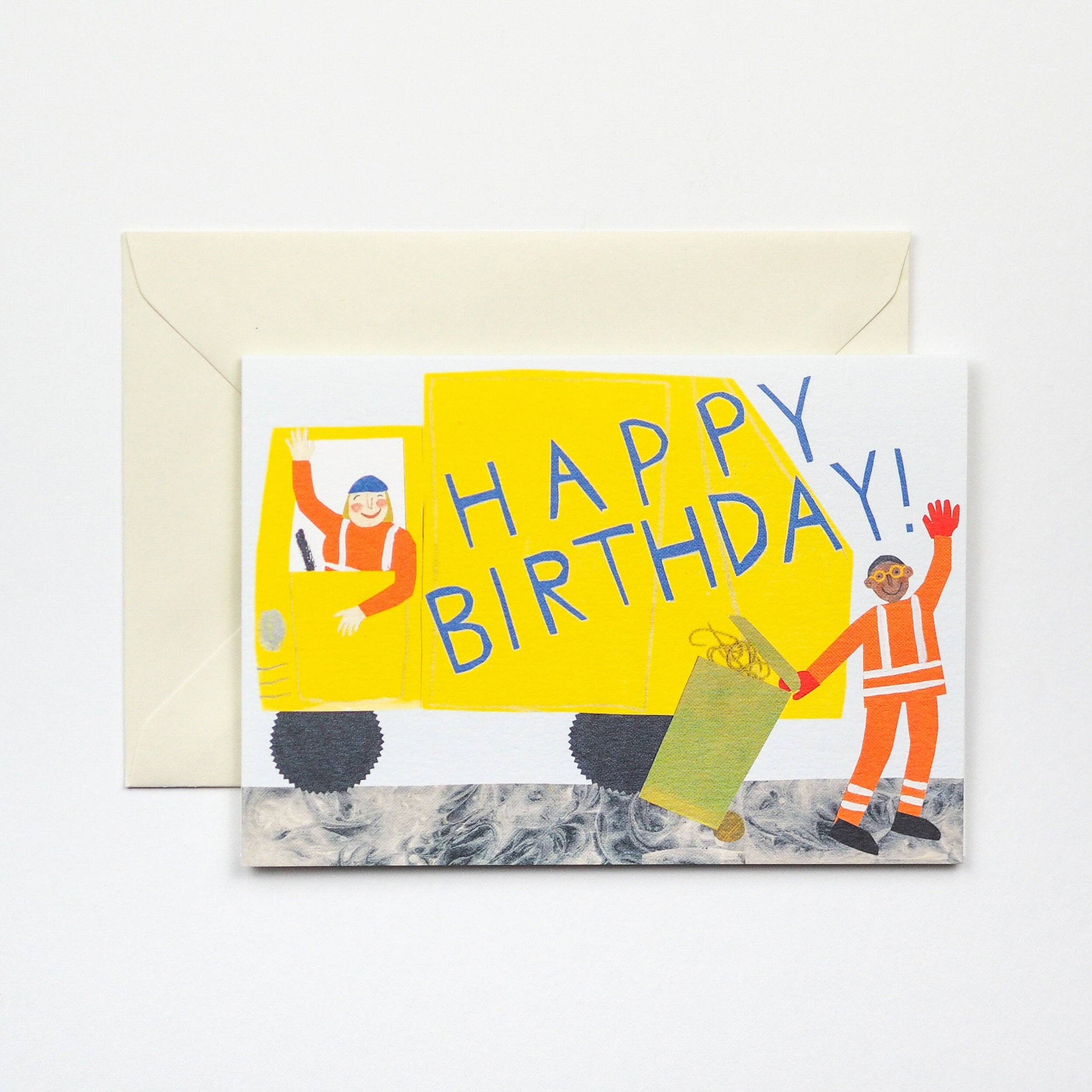 Bin Truck Birthday Card