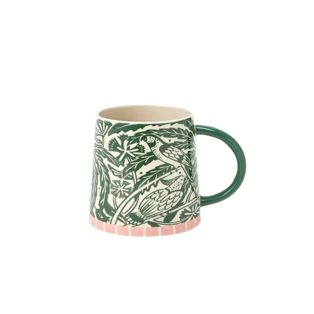 Del Sol Bird Mug - Green