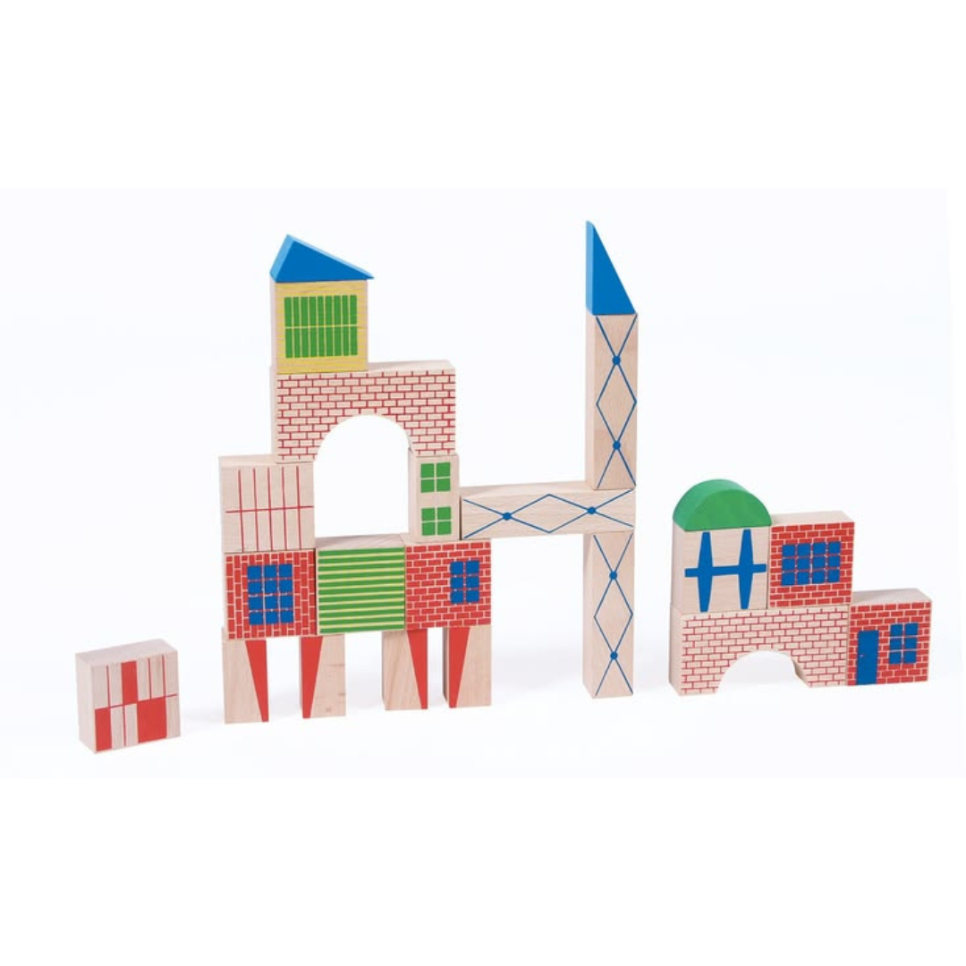 Dans la ville building blocks (40 pieces) – Moulin Roty