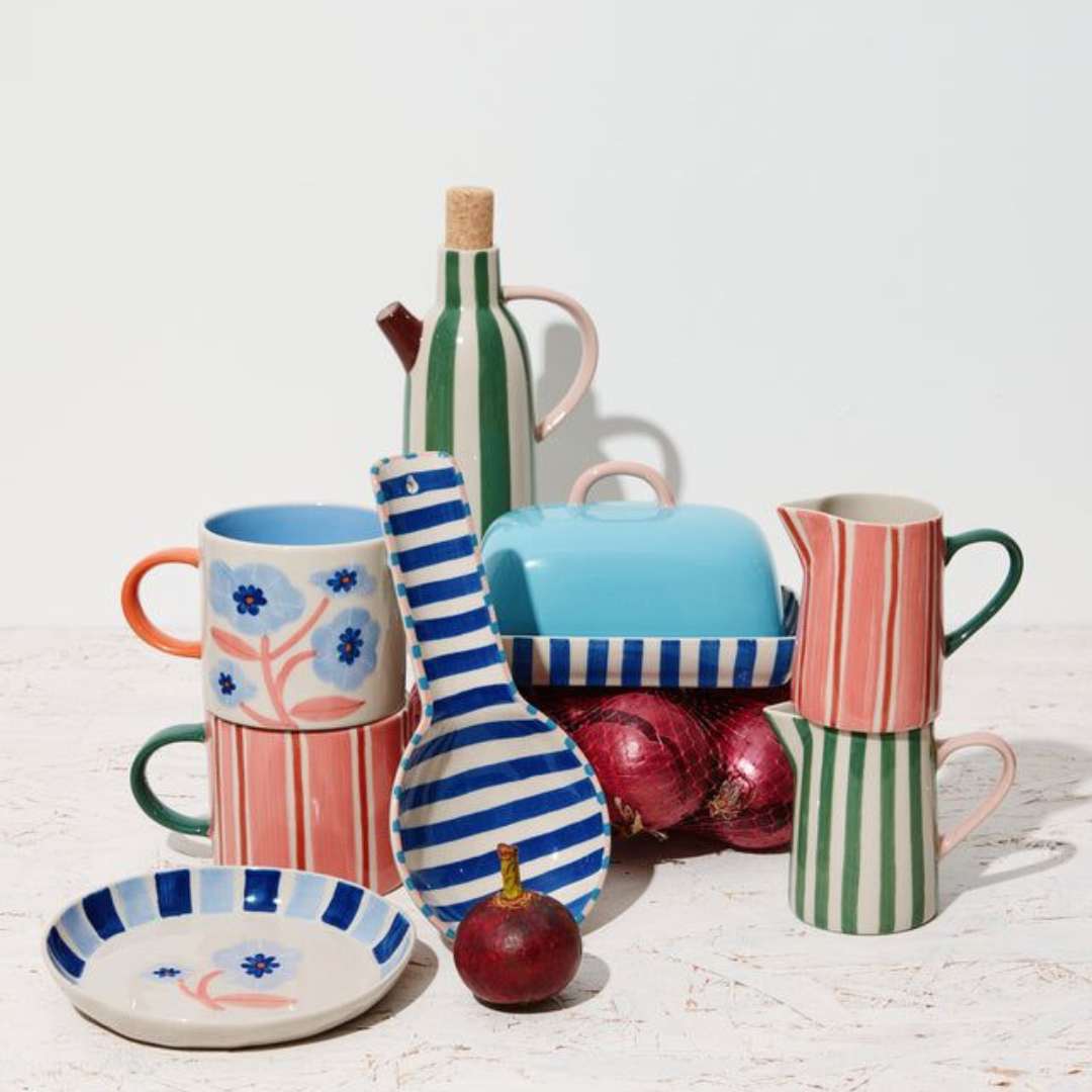 Bloomie Blue  Stripe Spoon Rest