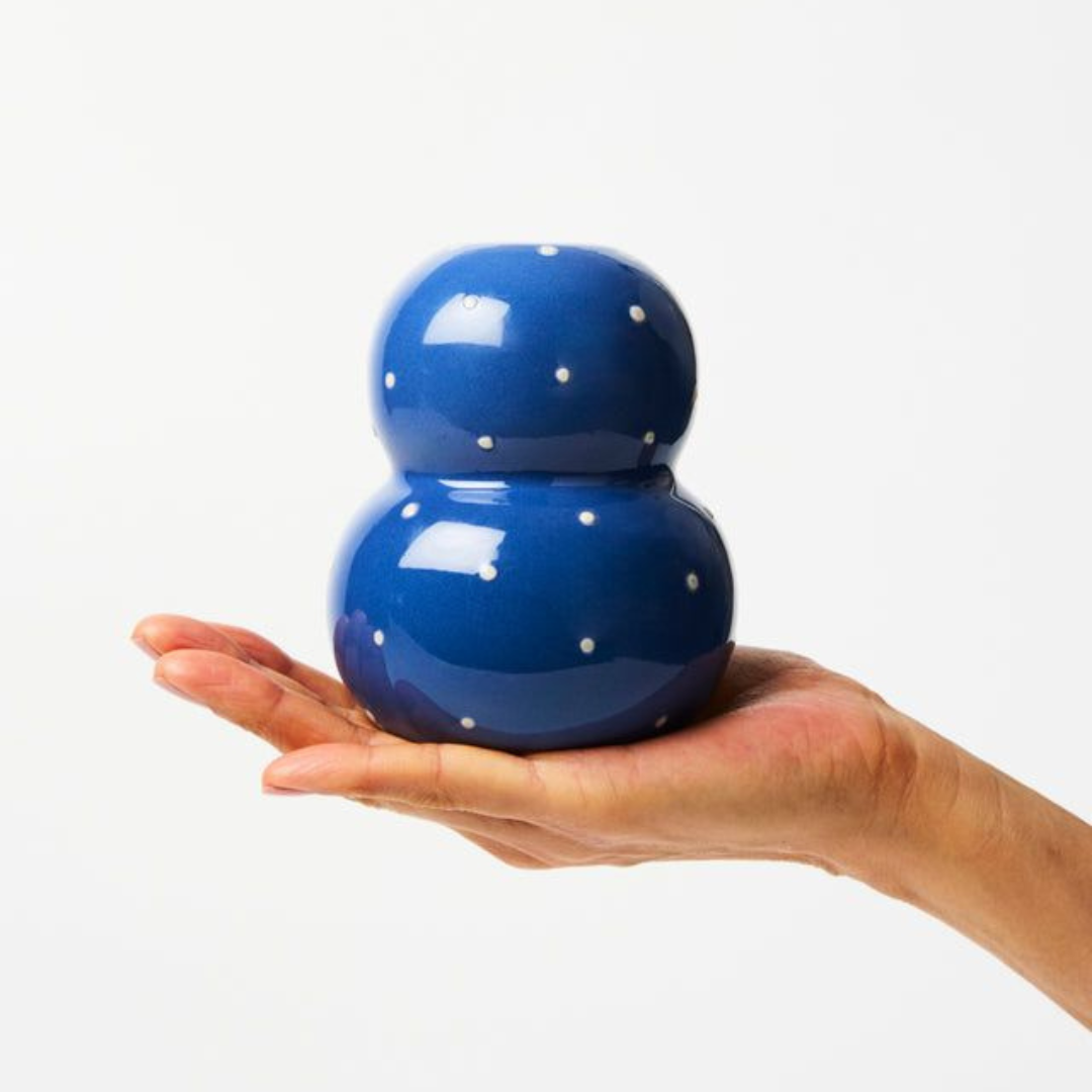Fonda Navy Dotty Vase