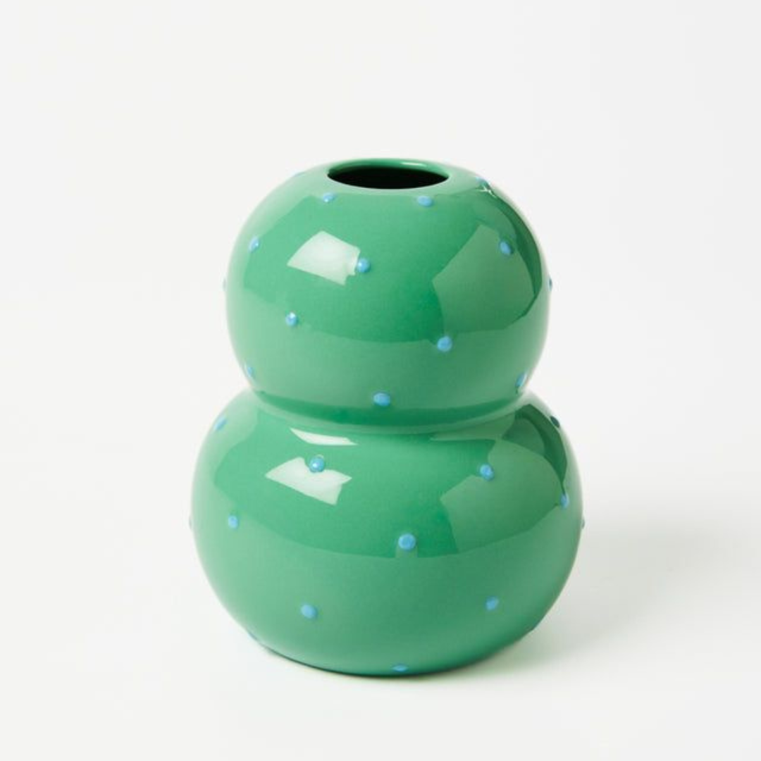 Fonda Green Blue Dotty Vase