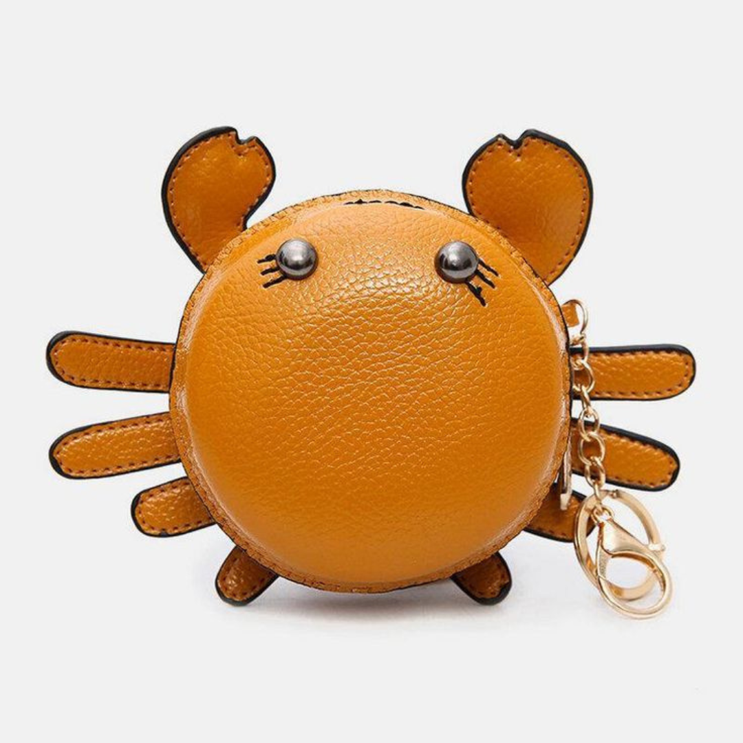 Cute Crab Coin Purse- Camel