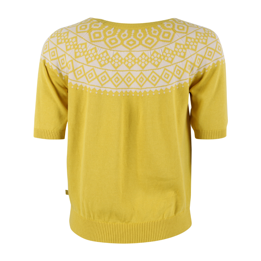 Cotton Knit Sweater Tee Faded yellow