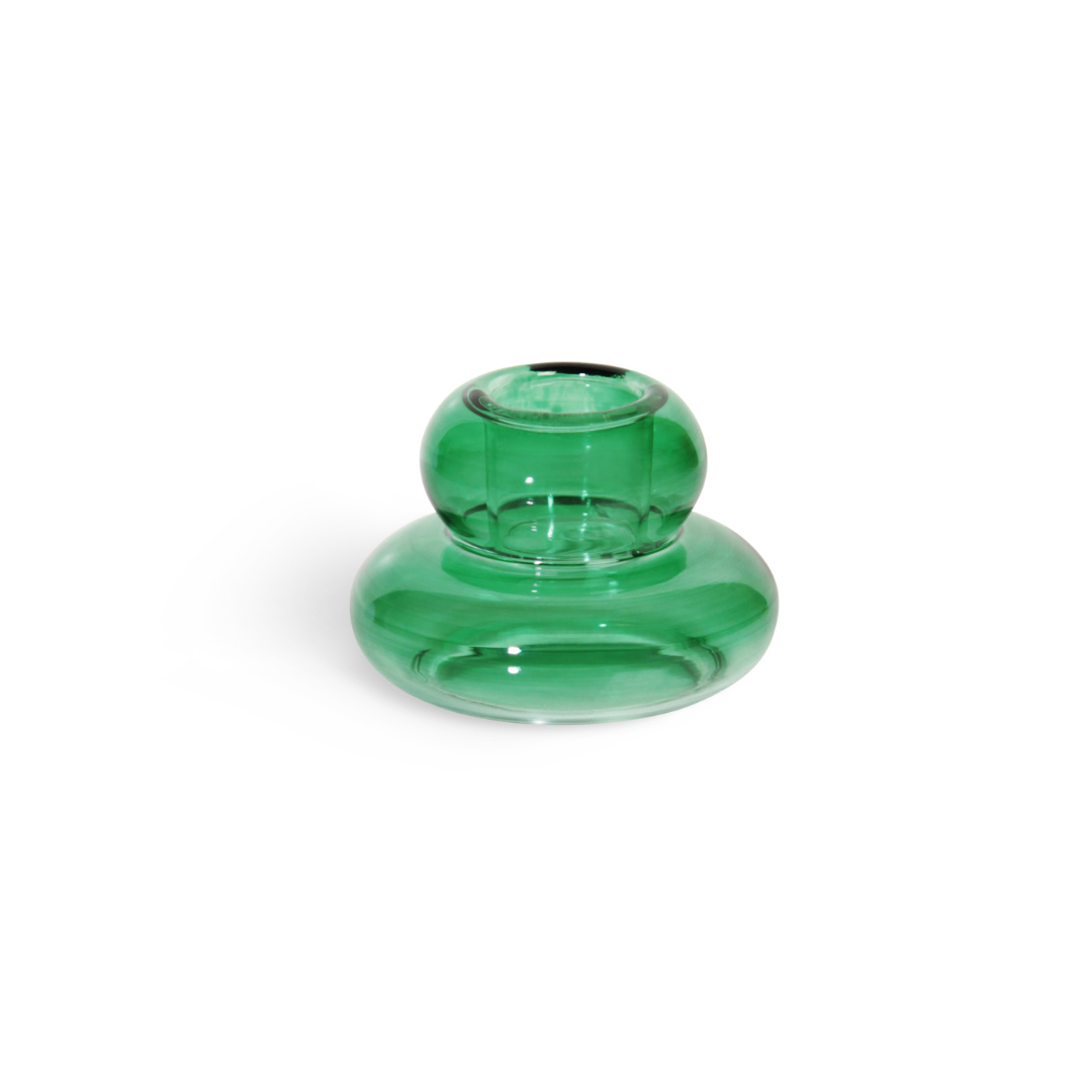 Candle holder whipped small - Green