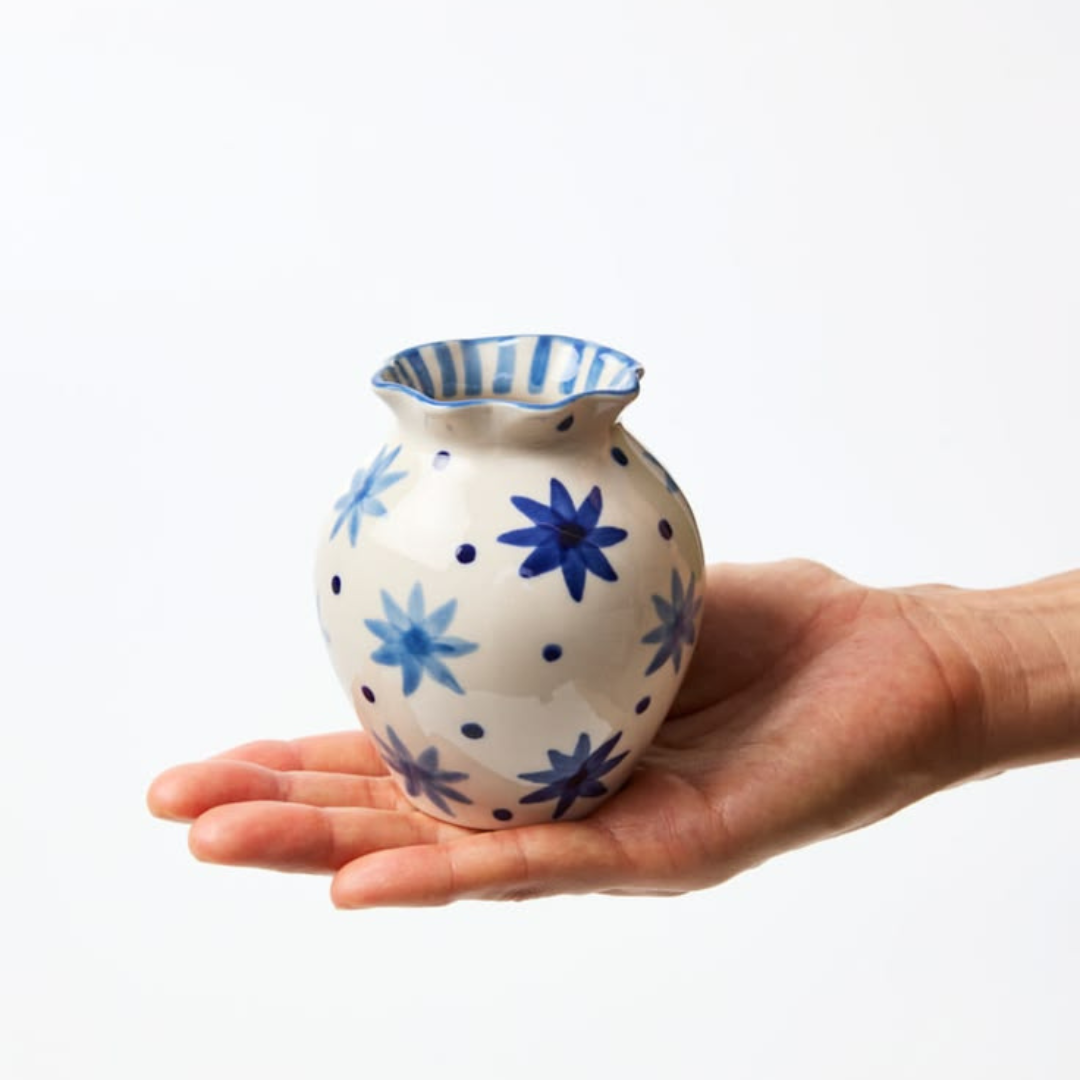 PALOMA VASE STAR BLUE