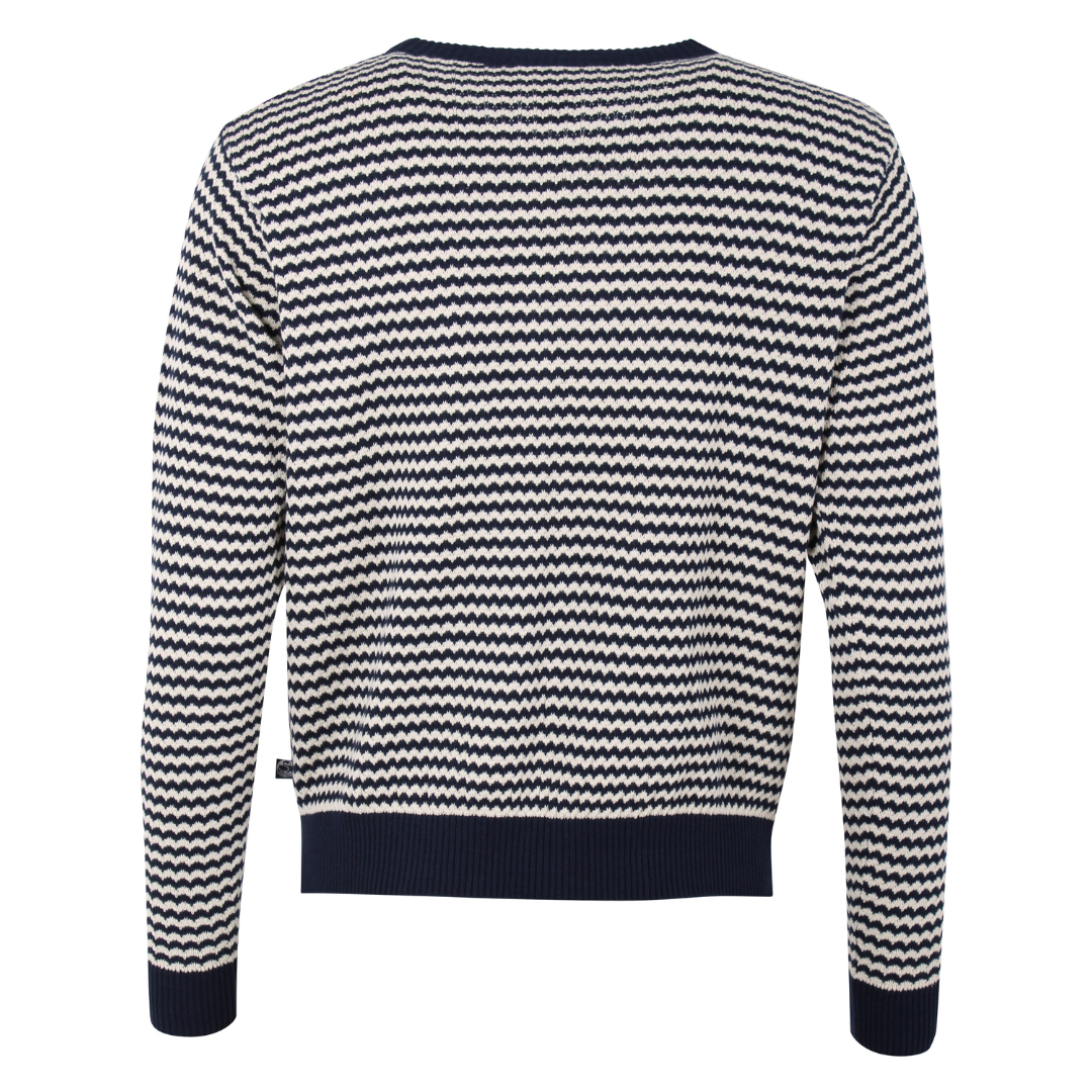 Pearl Knit Sweater - Navy/Chalk