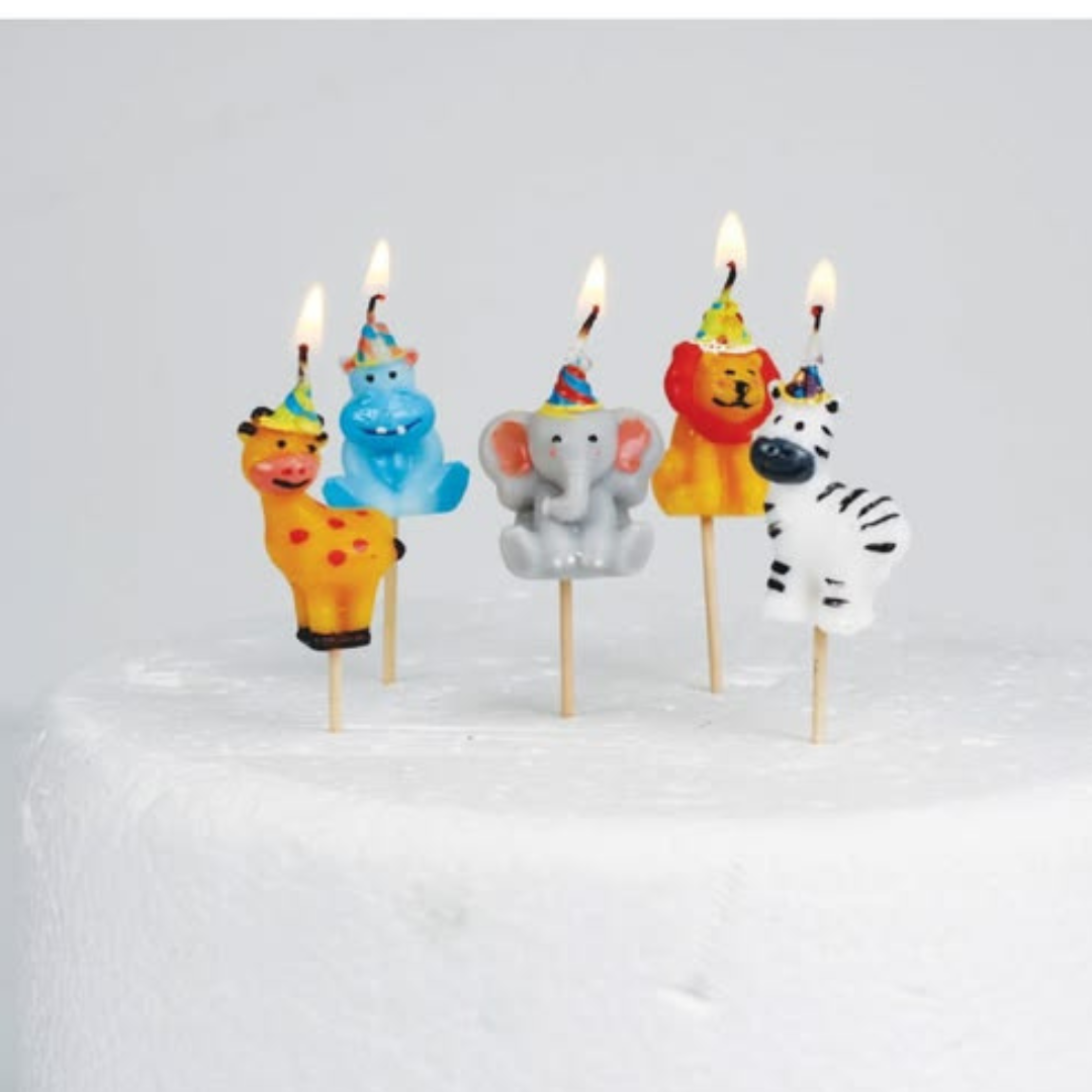 Party Hat Safari Cake Candles