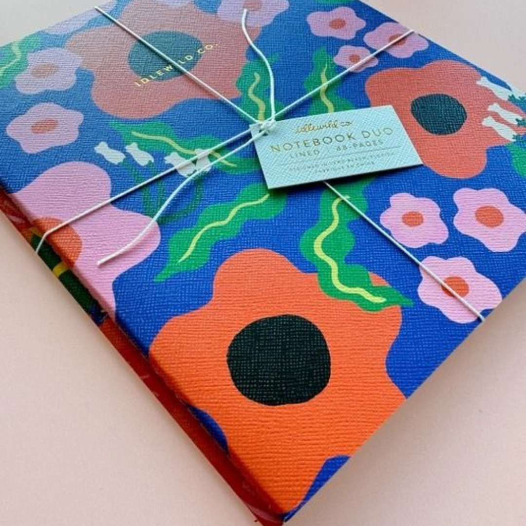 Wavy Daisy Notebook - Set of 2