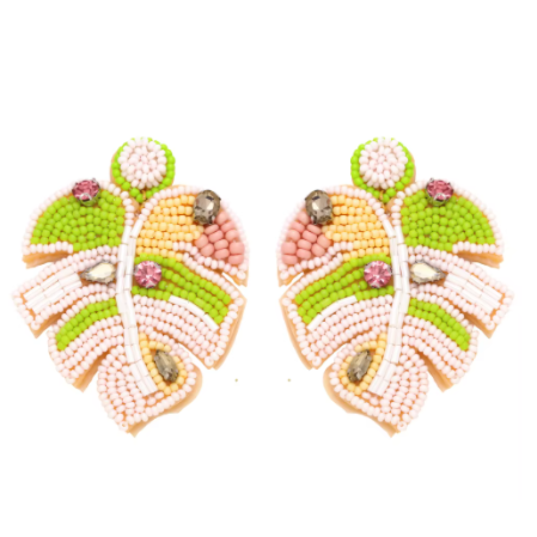 Tropical Leaf Earrings