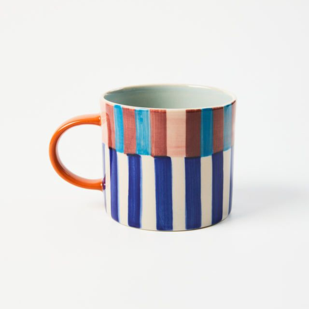 Bloomie Blue Stripe Mug