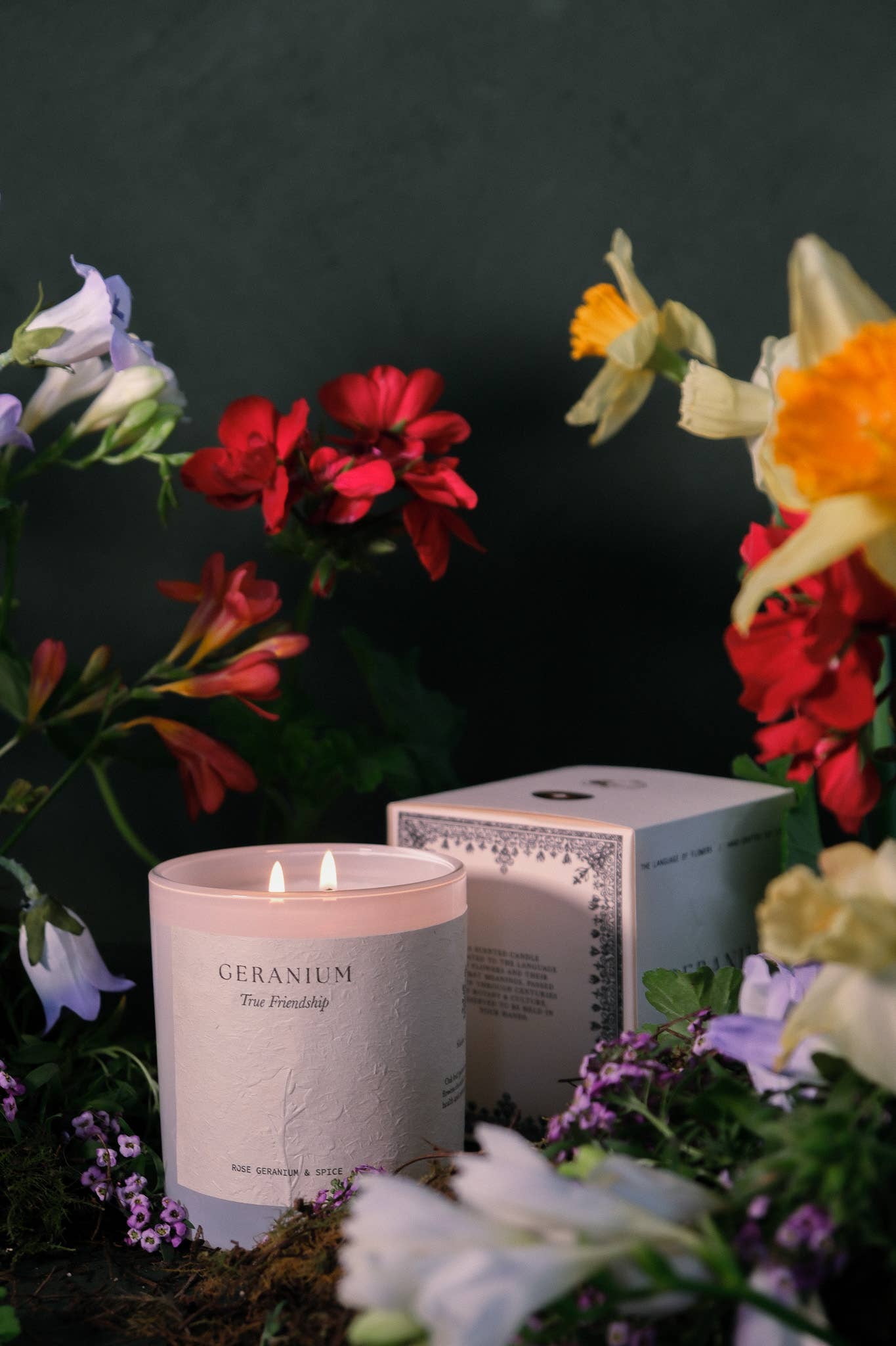 Geranium | 400gm Candle| Rose Geranium & Spice