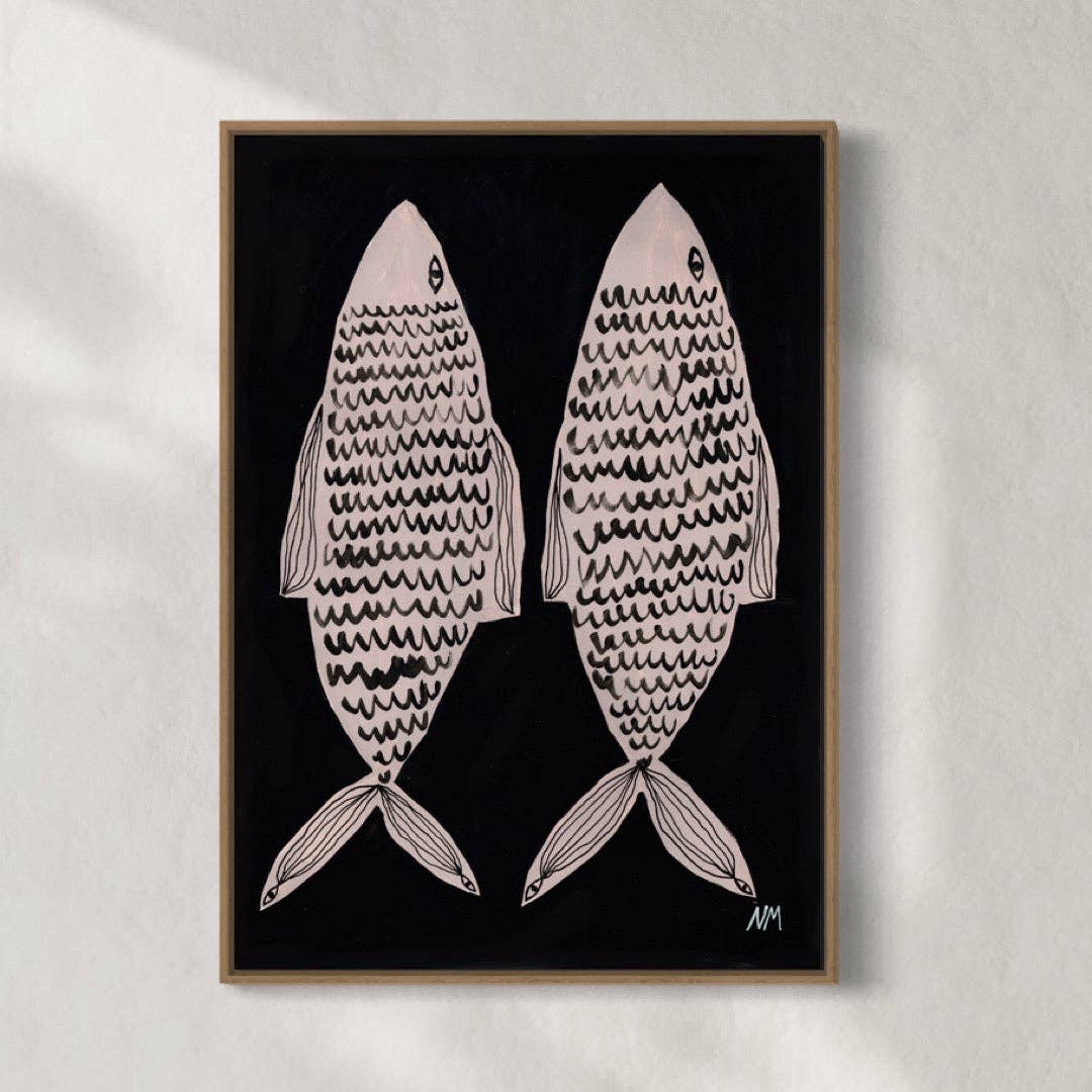 Two fish by Nancy McKie - Unframed