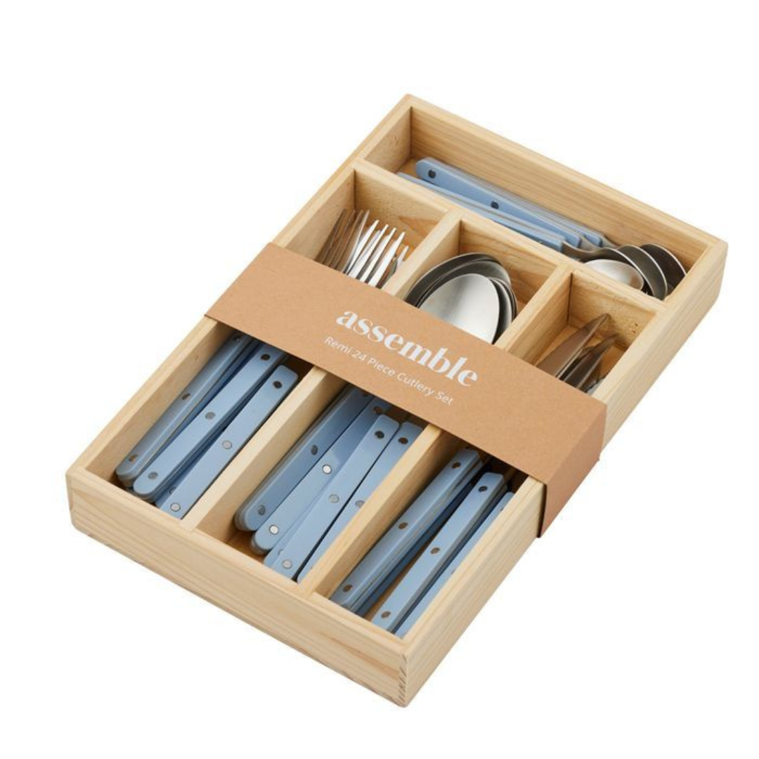 Remi 24-piece Cutlery Set - Denim