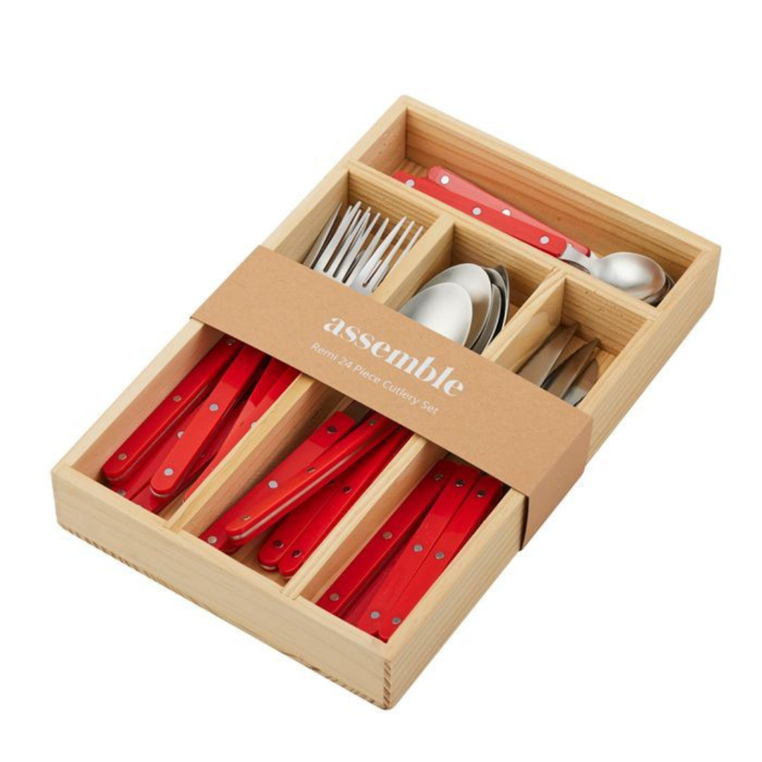Remi 24-piece Cutlery Set - Tomato