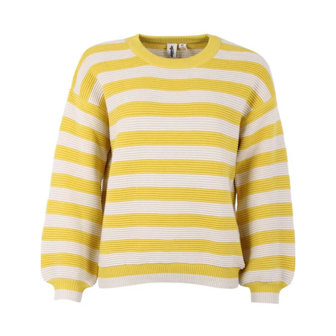 Danegold Knit Sweater Faded Yellow/Chalk