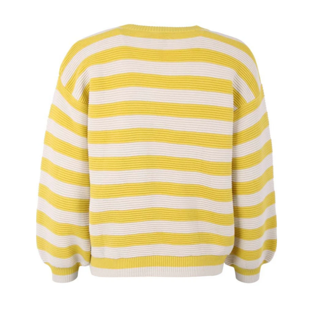 Danegold Knit Sweater Faded Yellow/Chalk