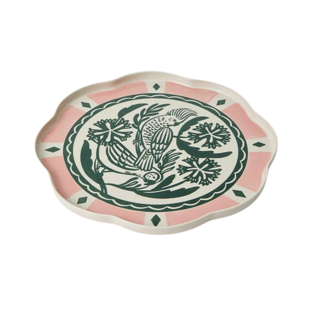 Del Sol Bird Platter - Pink