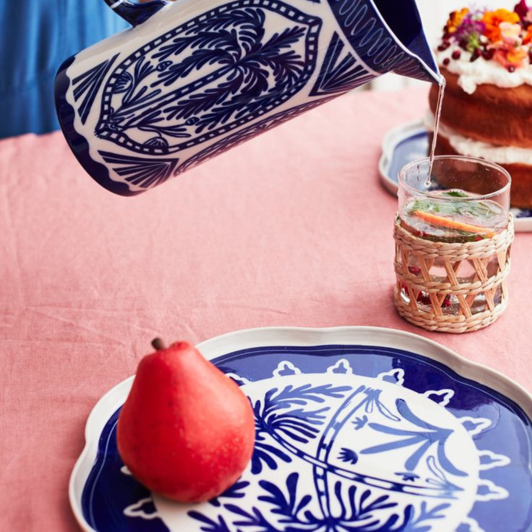 Del Sol Palm Platter - Blue