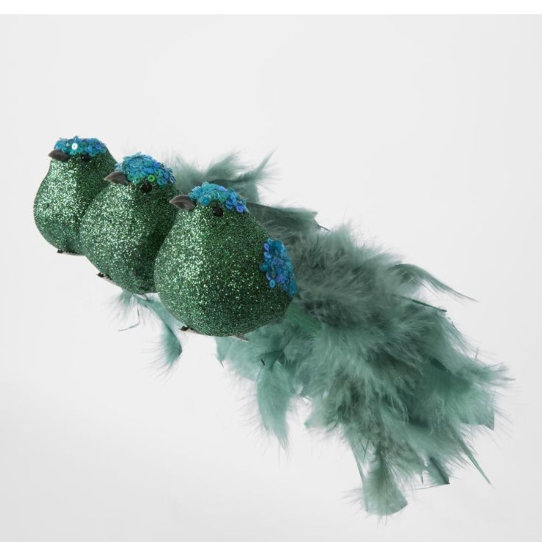 Carnivale Clip on Bird - Green