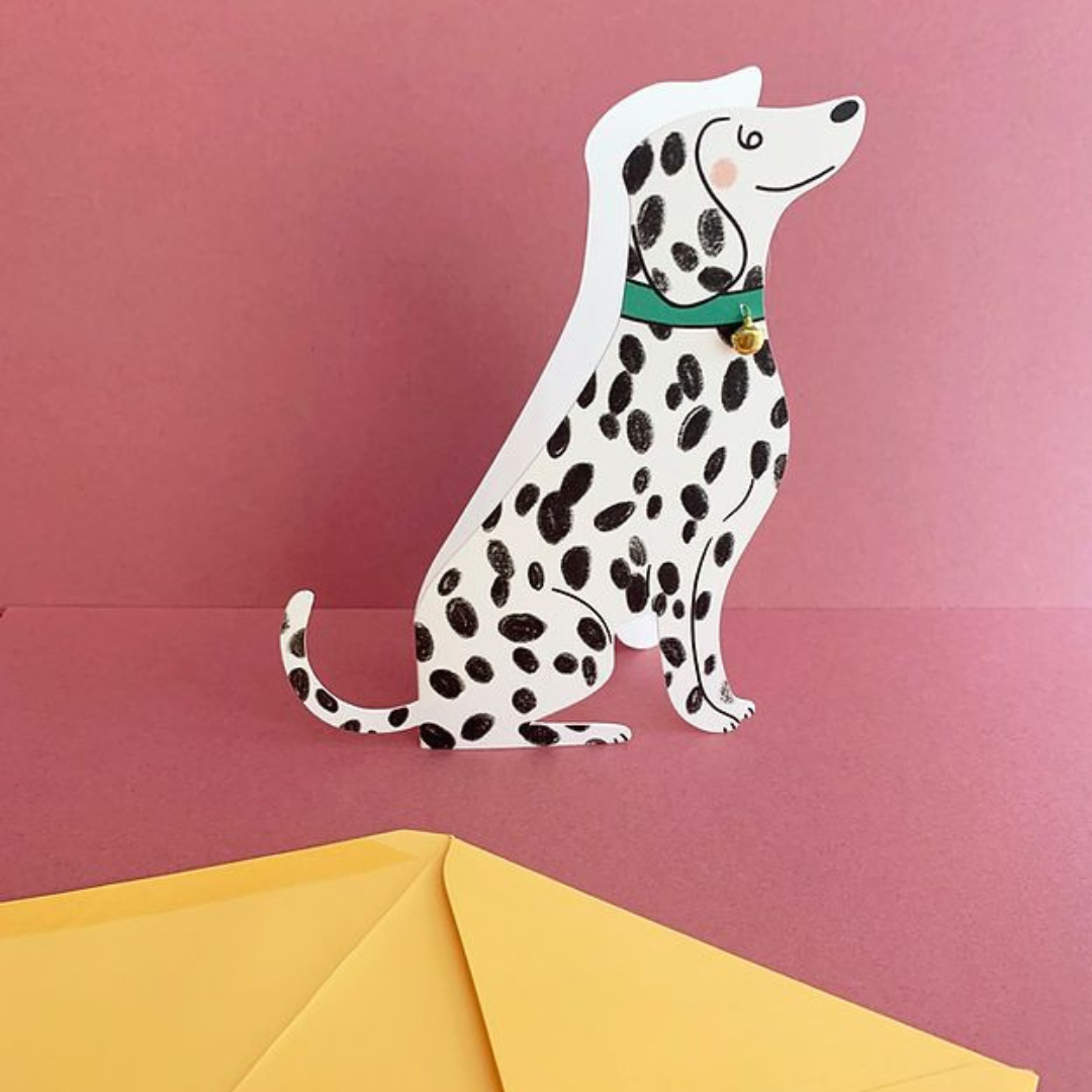 Dalmatian Shaped Greeting Card