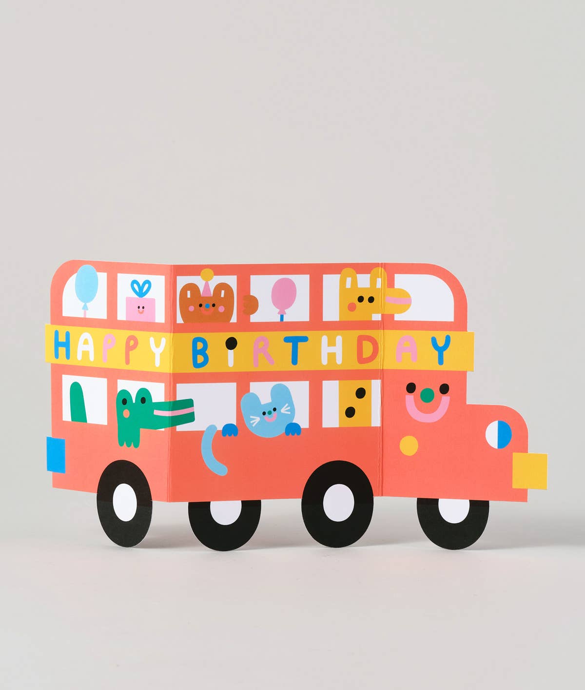 Birthday Bus Fold Out Kid's Birthday Card
