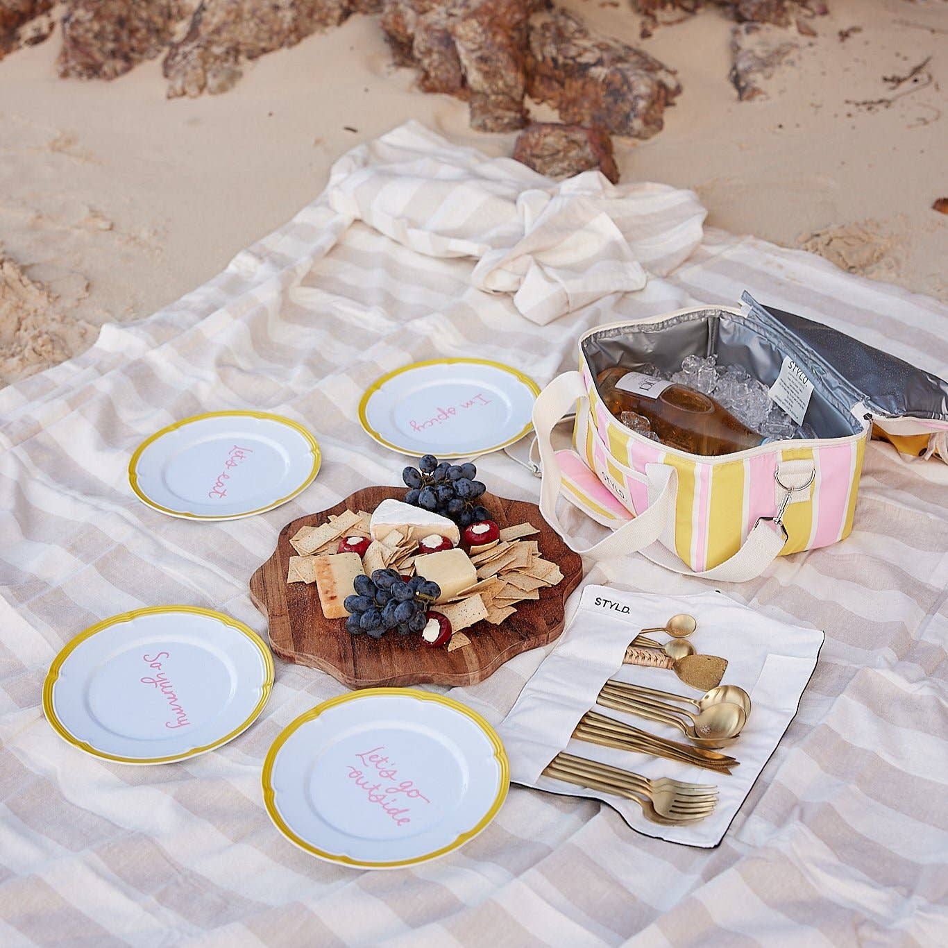 Baby, Let's Go Outside Melamine Plate Set | So Yummy