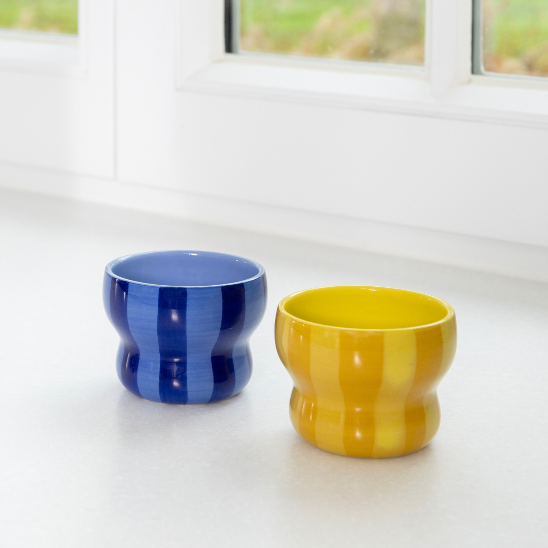 Yellow Circus Mug Set of 2 By &Klevering - Large - PRE ORDER