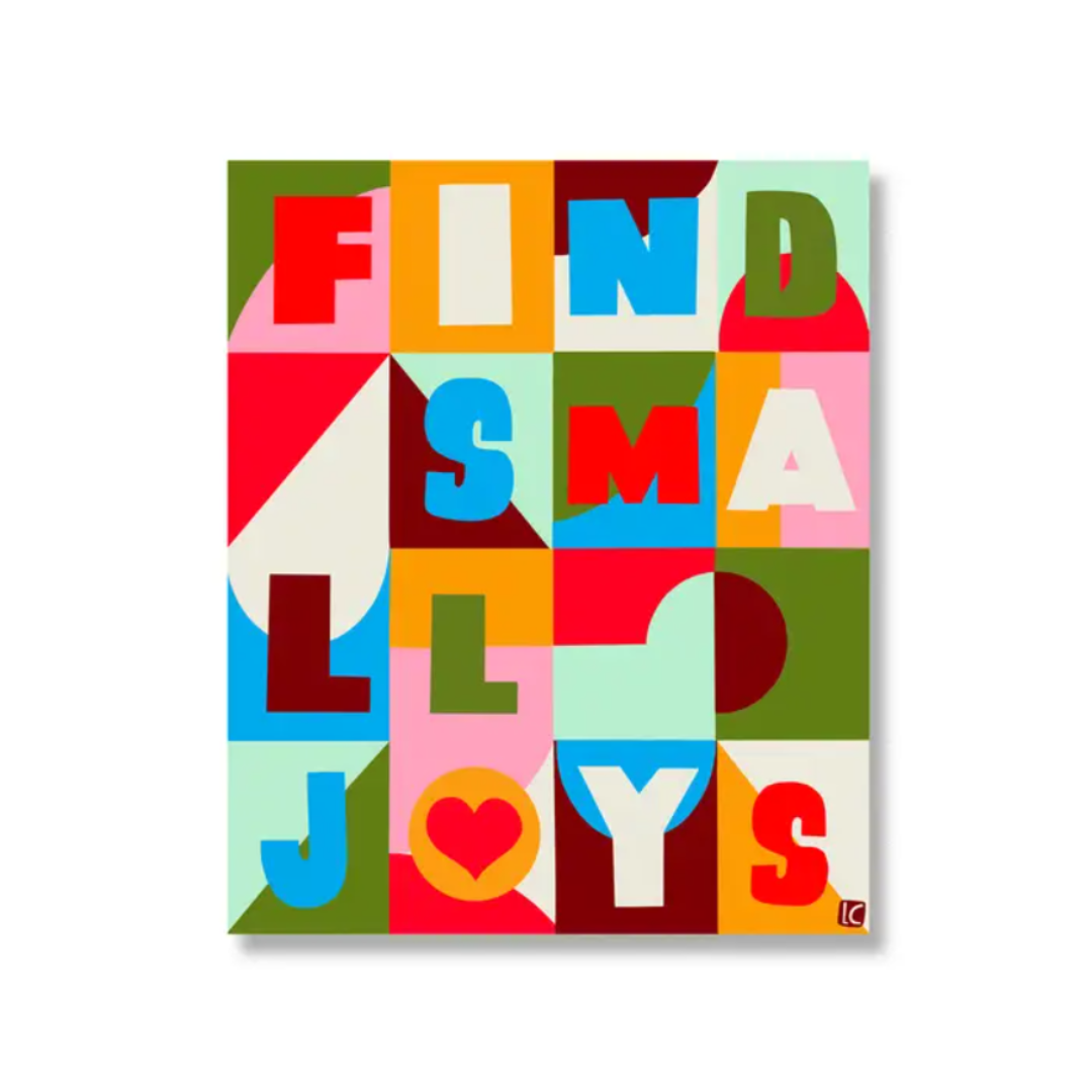 Find Small Joys Large Sticker