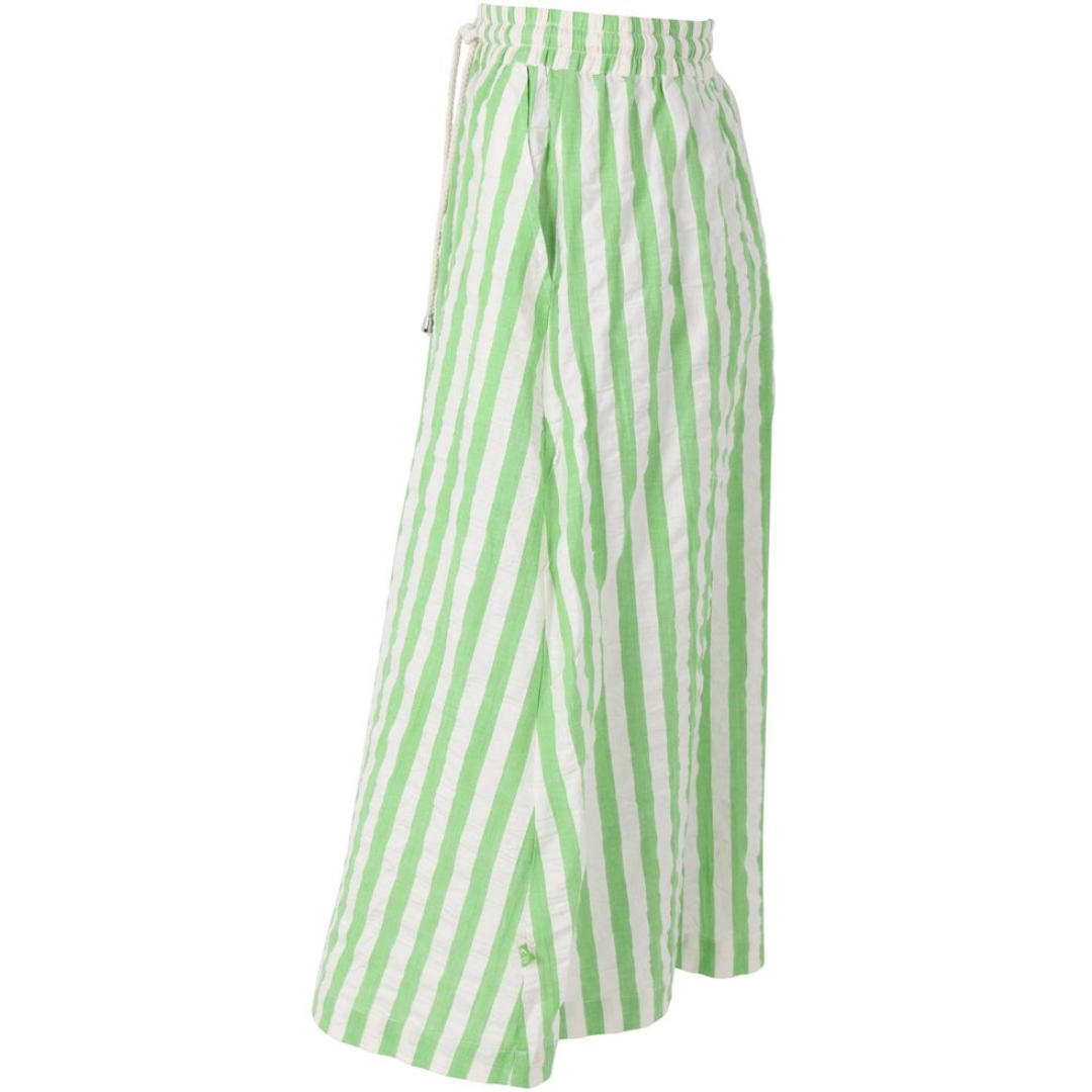 PRE ORDER Seersucker Skirt - Bright Green/Chalk