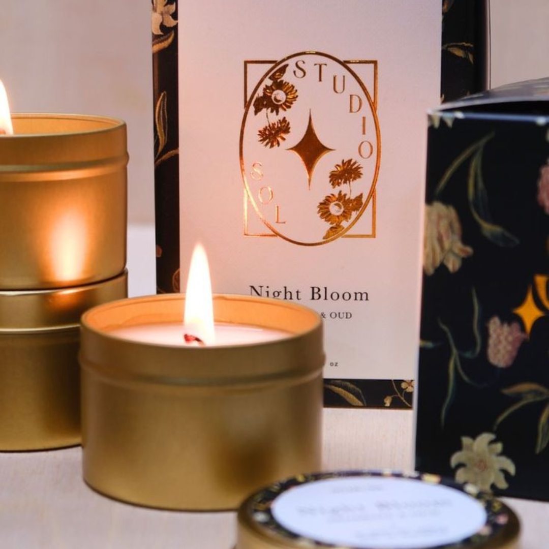 Night Bloom Candle Travel Tin | Primrose + Oud