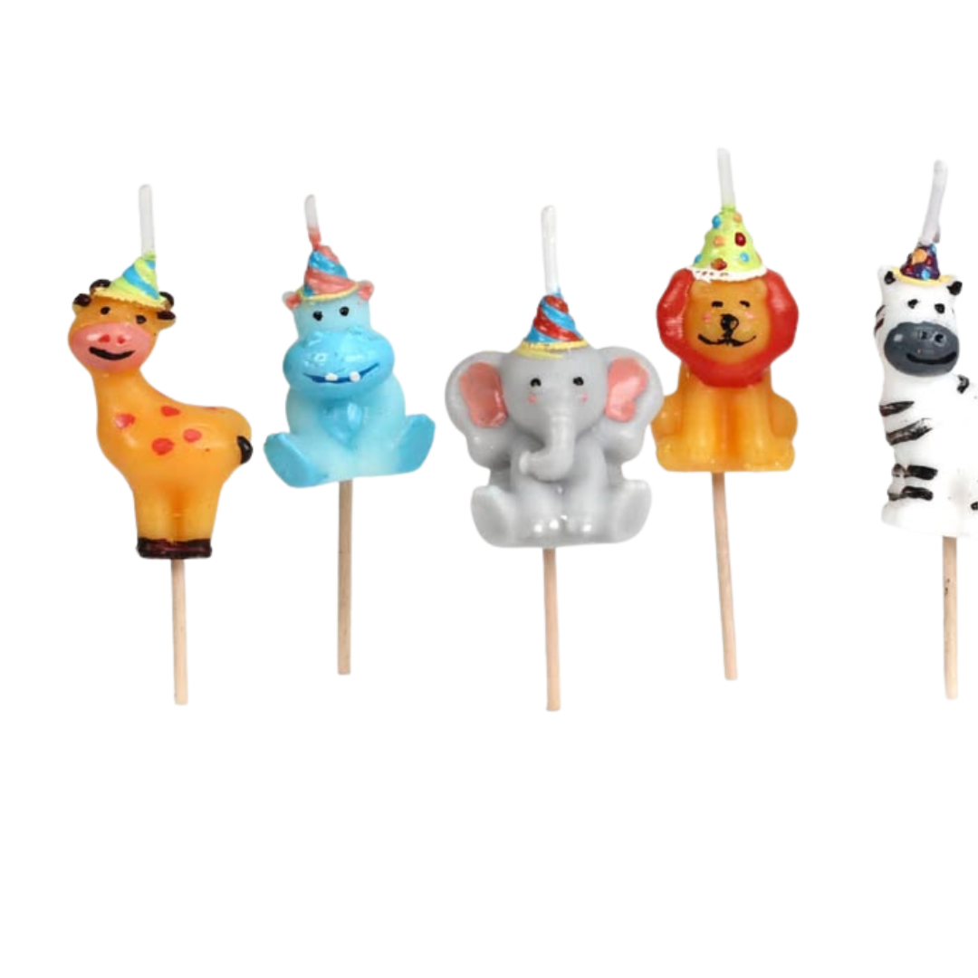 Party Hat Safari Cake Candles