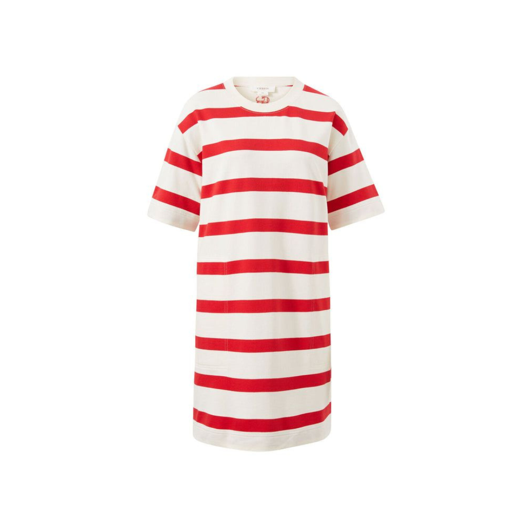 Mini Terry Dress - Red and White Stripe