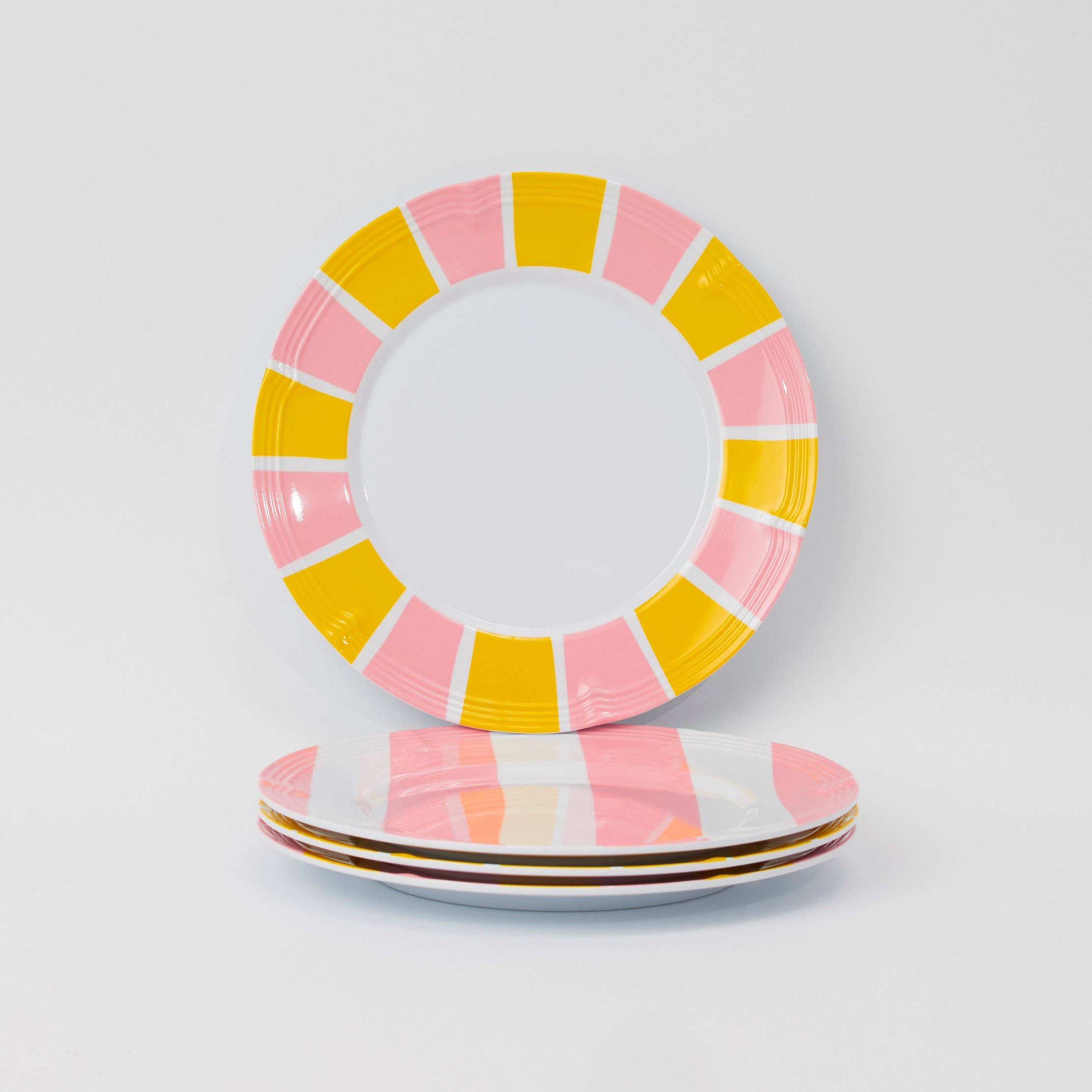 Baby, Let's Go Outside Melamine Plate Set | Striped