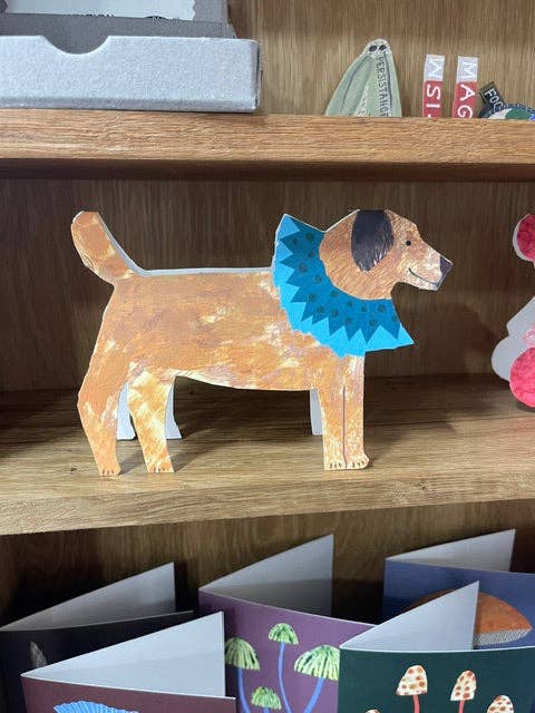 Hadley Betty Dog card of a Jack Russell terrier wearing a ruff collar