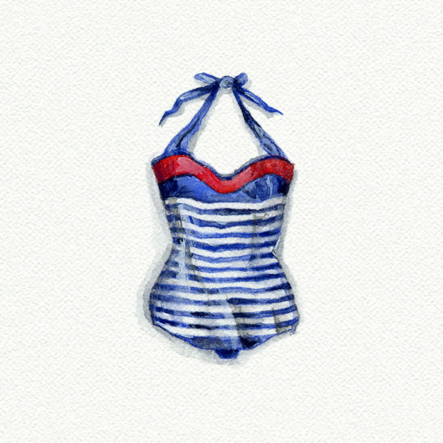 Swimsuit Miniature Watercolor Painting - Art Print