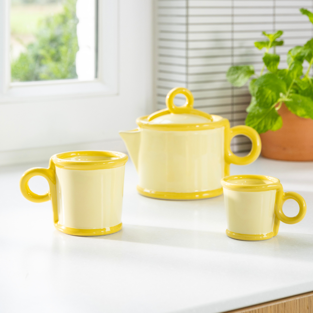 Loop Mugs Yellow - Set of 2 by &Klevering