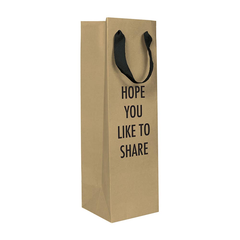 "Hope you like to share" Bottle Bag