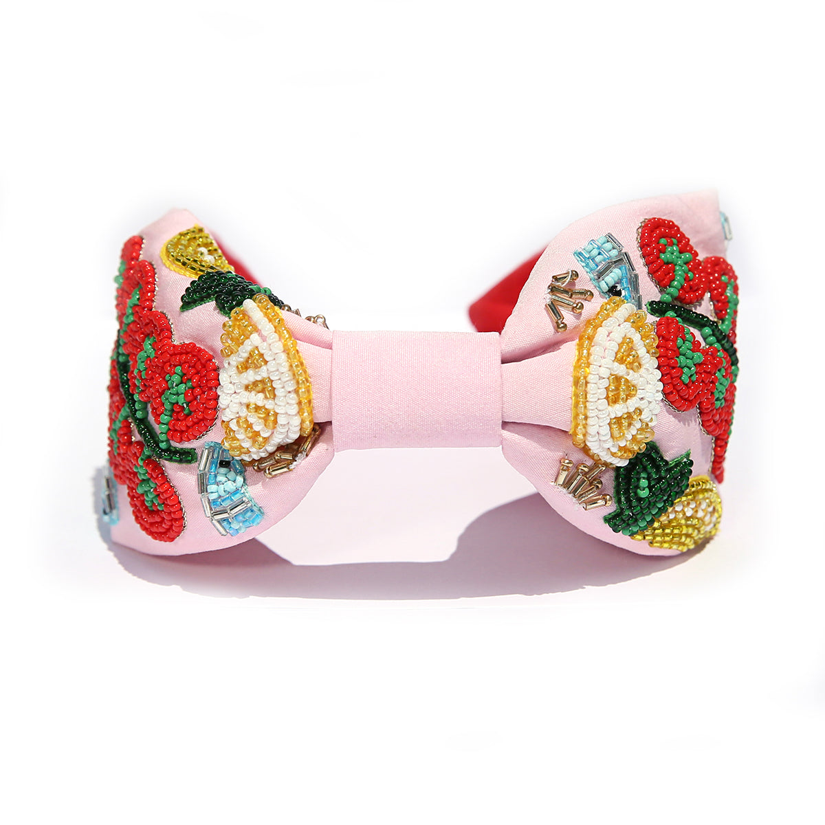 Pomodoro Beaded Headband- Pink