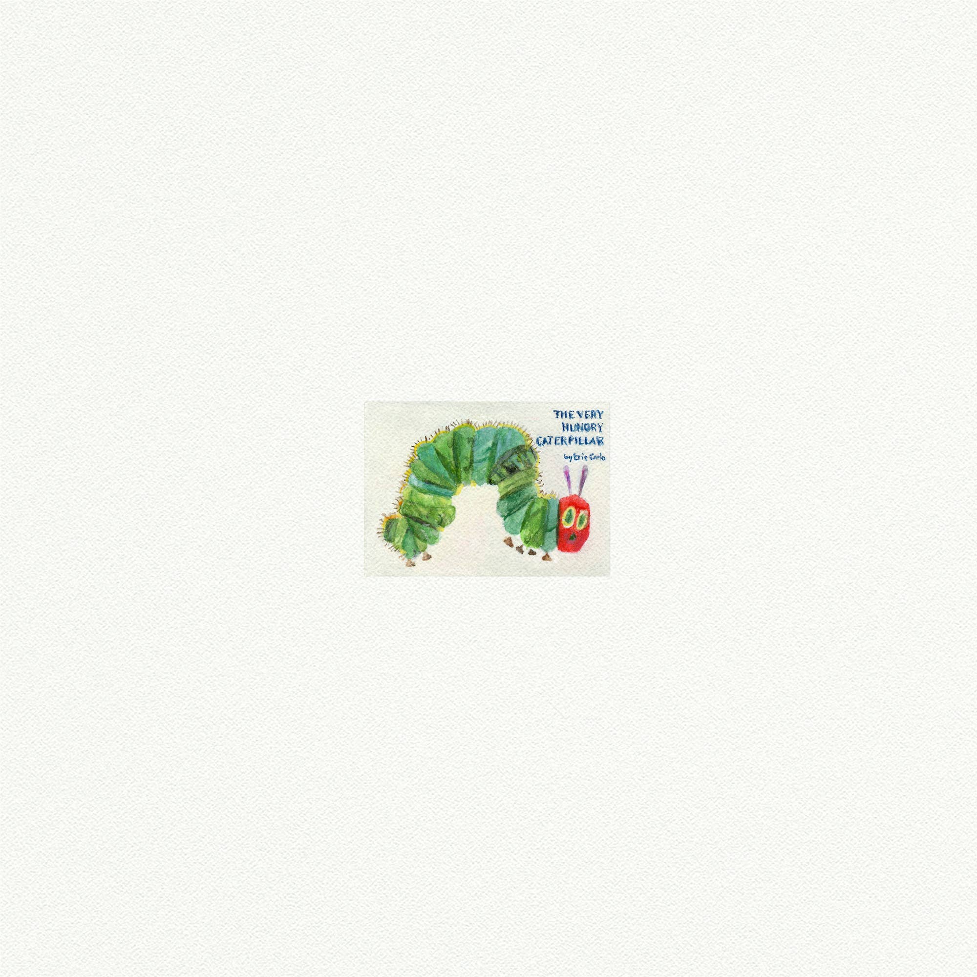 The Very Hungry Caterpillar Miniature Watercolor Painting - Art Print