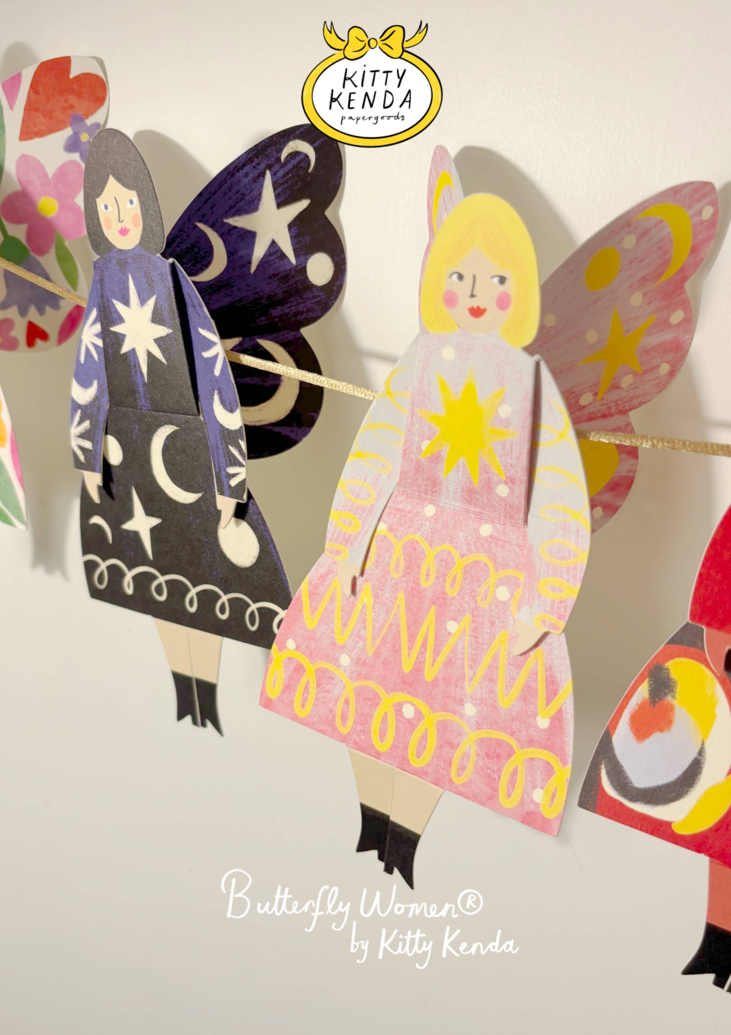 Butterfly Woman Sitting Greeting Card - Stardust