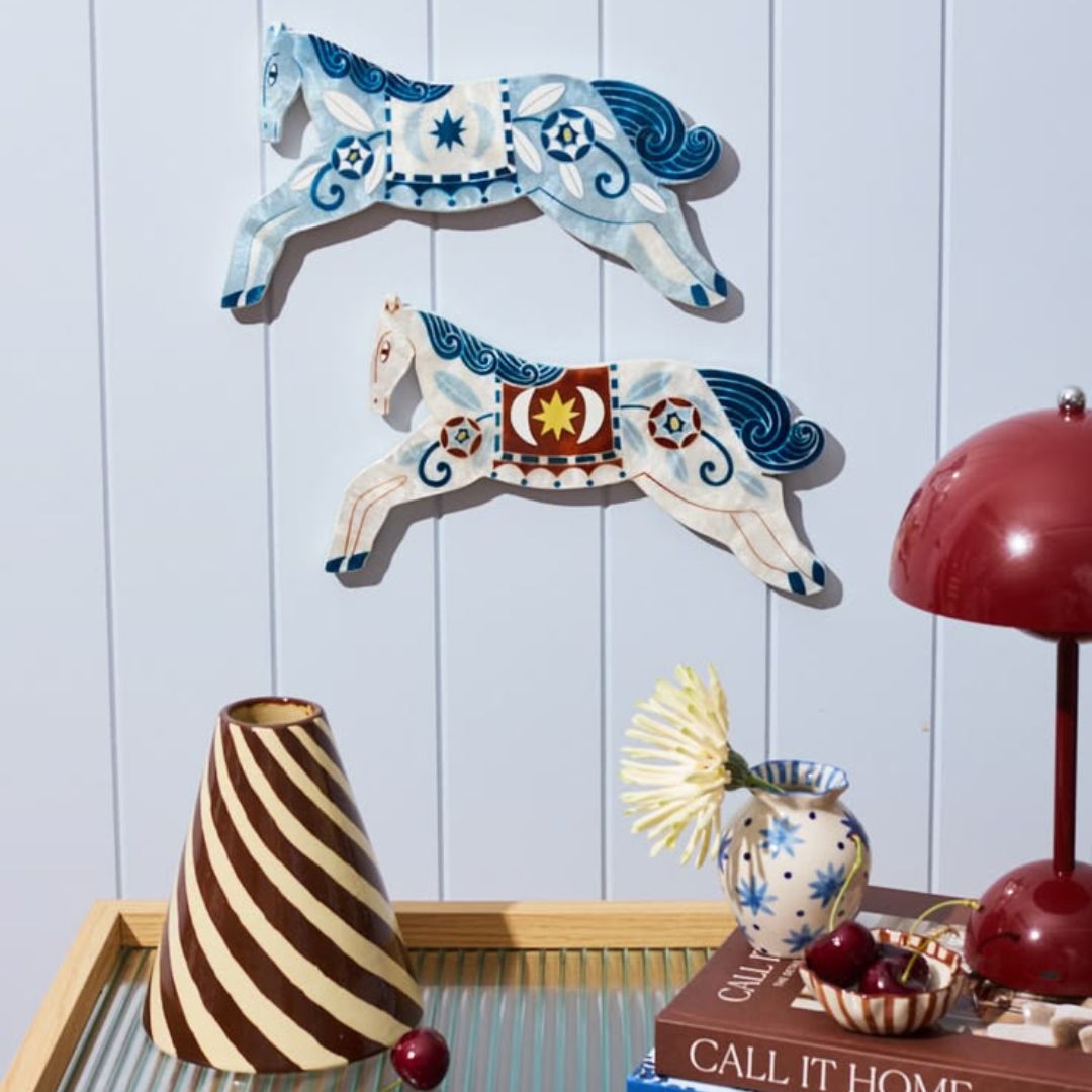 PALOMA WALL ART BLUE HORSE