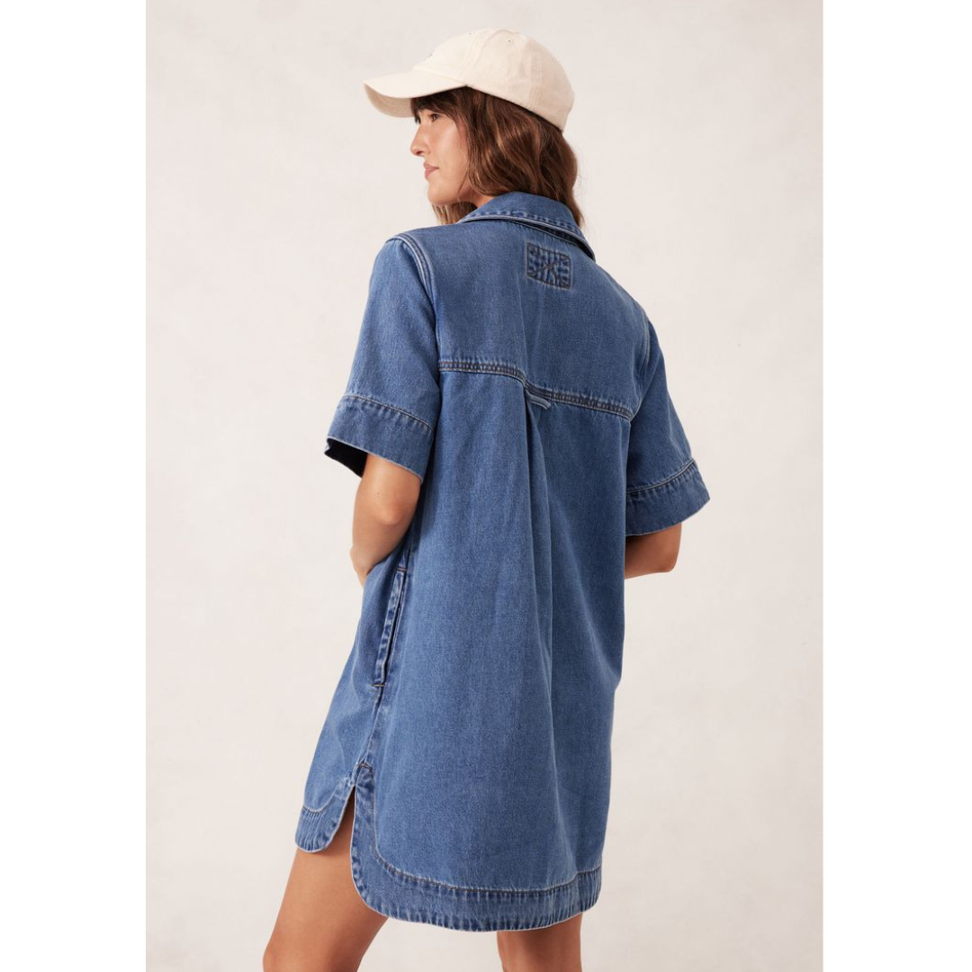 Relaxed Shirt Dress - Denim