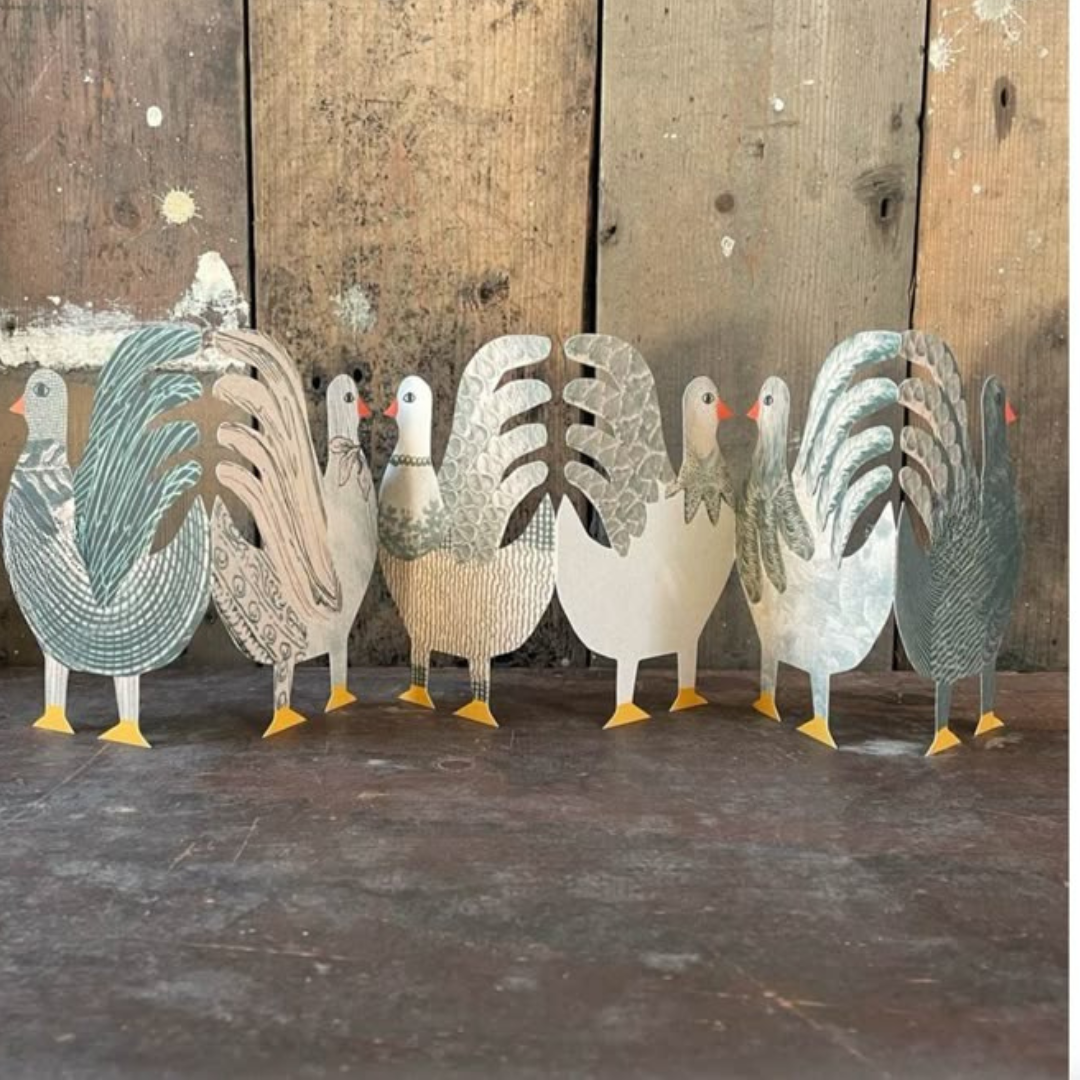 Chickens Concertina Card