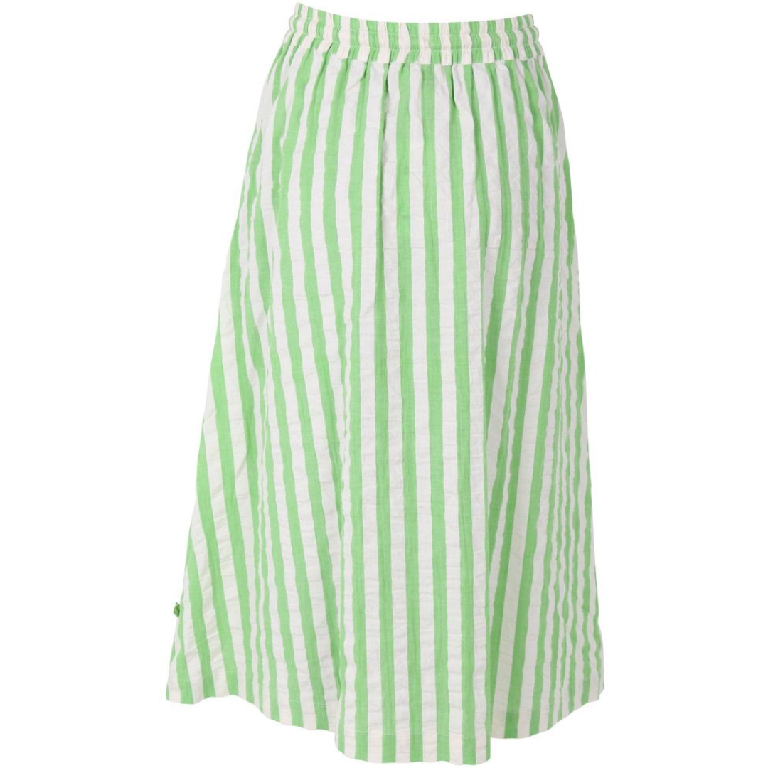 PRE ORDER Seersucker Skirt - Bright Green/Chalk