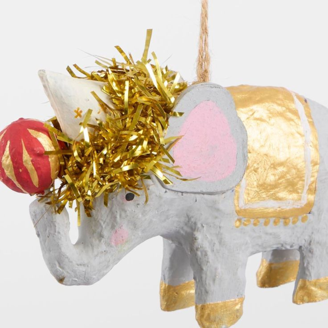 PRE-ORDER PAPER MACHE ELEPHANT TREE DECORATION