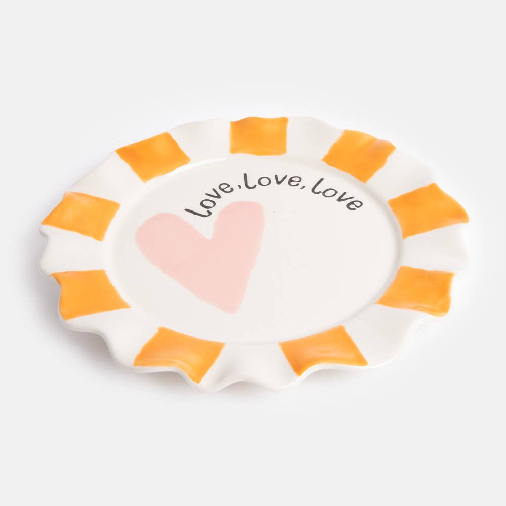 Love, Love, Love Heart Plate