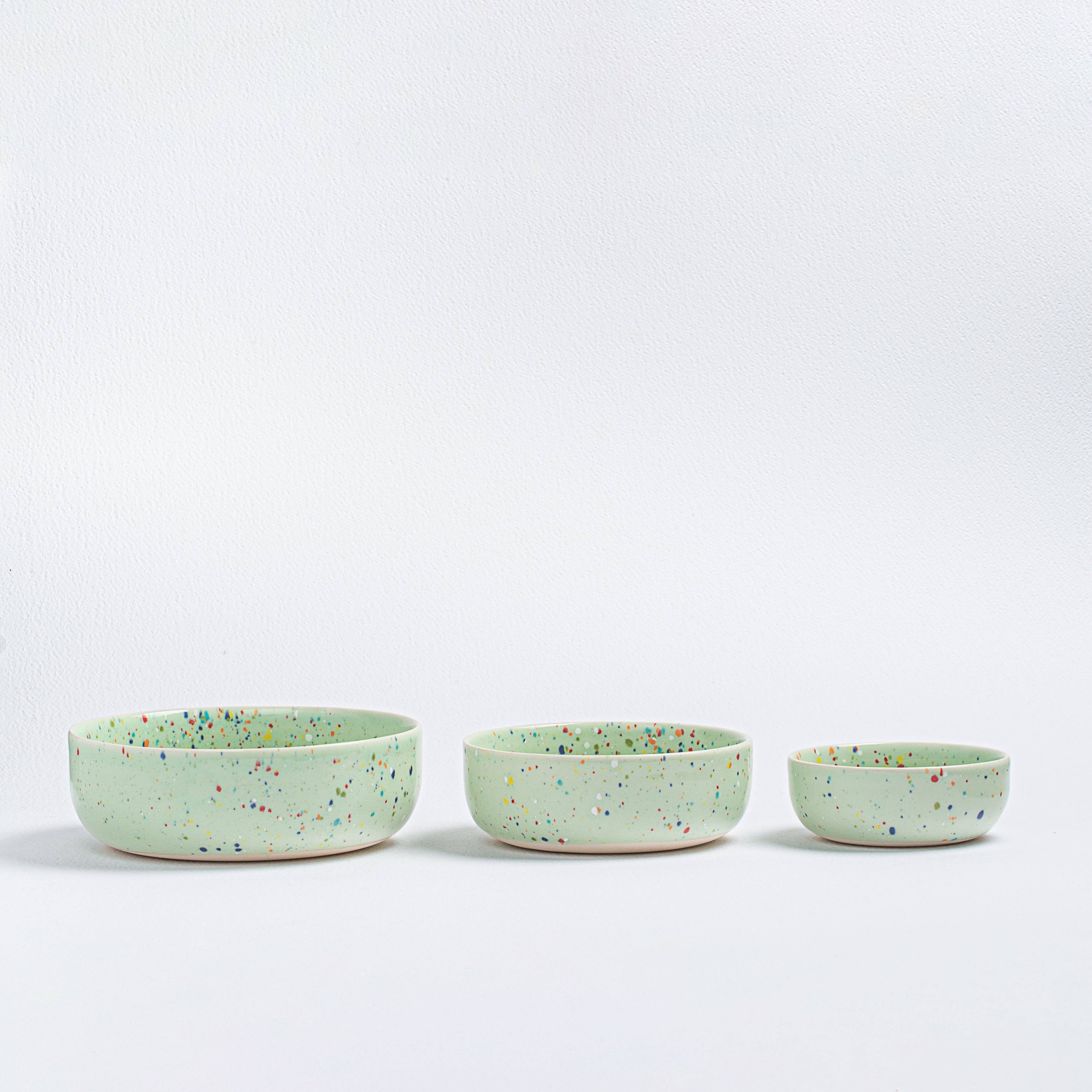 Party Bowl Trilogy Set 3 pieces - Green