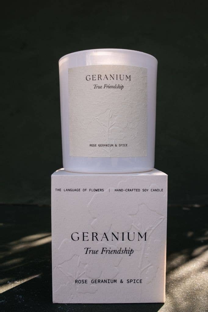 Geranium | 400gm Candle| Rose Geranium & Spice