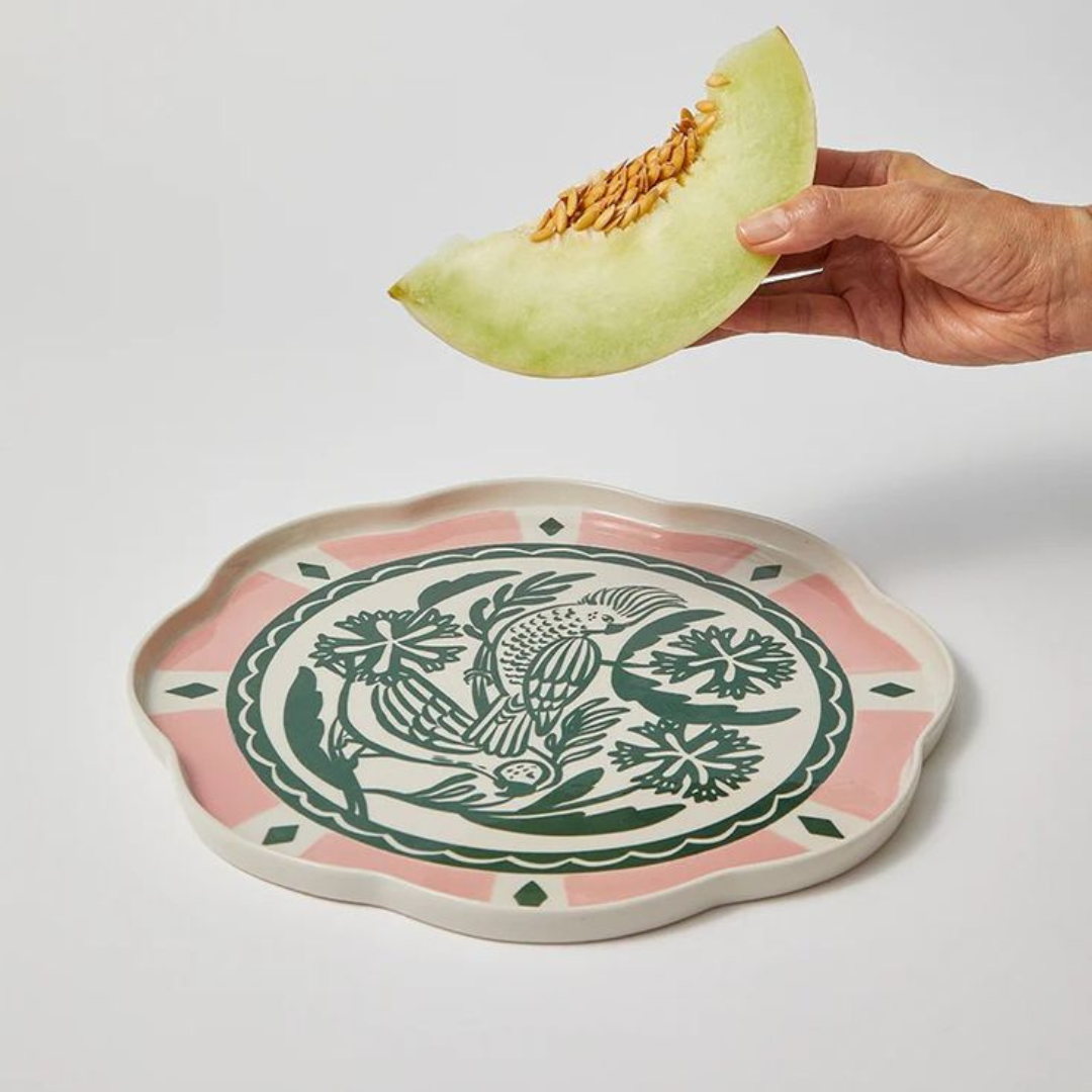 Del Sol Bird Platter - Pink